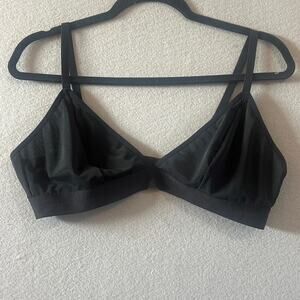 Old Navy Bra Womens XL Black Bralette Basic Wirefree Triangle Mesh